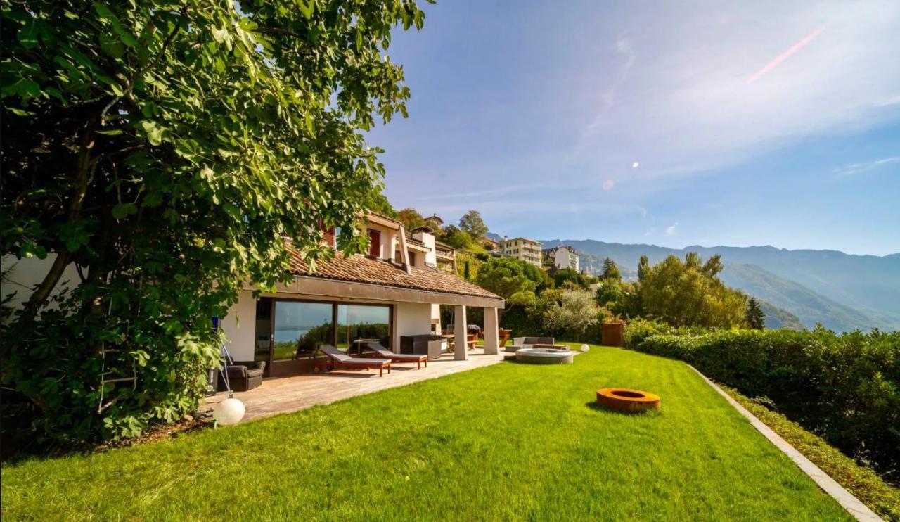 Sunset House With Gorgeous View Of The Lake Montreux Buitenkant foto